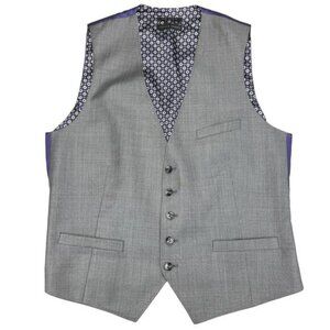TED BAKER Men's Wool Modern Fit Vest Sz 42R Gray Purple